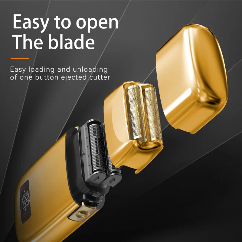 Kemei All-metal Electric Shaver Men Electric Razor Rechargeable Beard Shaver Floating Hair Trimmer Face Care Shaving Machine