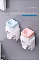 WIKHOSTAR Creative Lazy Automatic Toothpaste Dispenser Toothpaste Squeezer Toothbrush Holder Bathroom Accessories Storage Rack