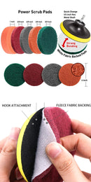 UNTIOR Electric Drill Brush Attachment Set Power Scrubber Brush Car Polisher Kitchen Bathroom Cleaning Kit Toilet Cleaning Tools