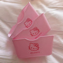 Cute Hello Kitty Multifunctional Desktop Storage Boxes Large Capacity Stationery Storage Boxes Sundries Cosmetic Organizer Gifts