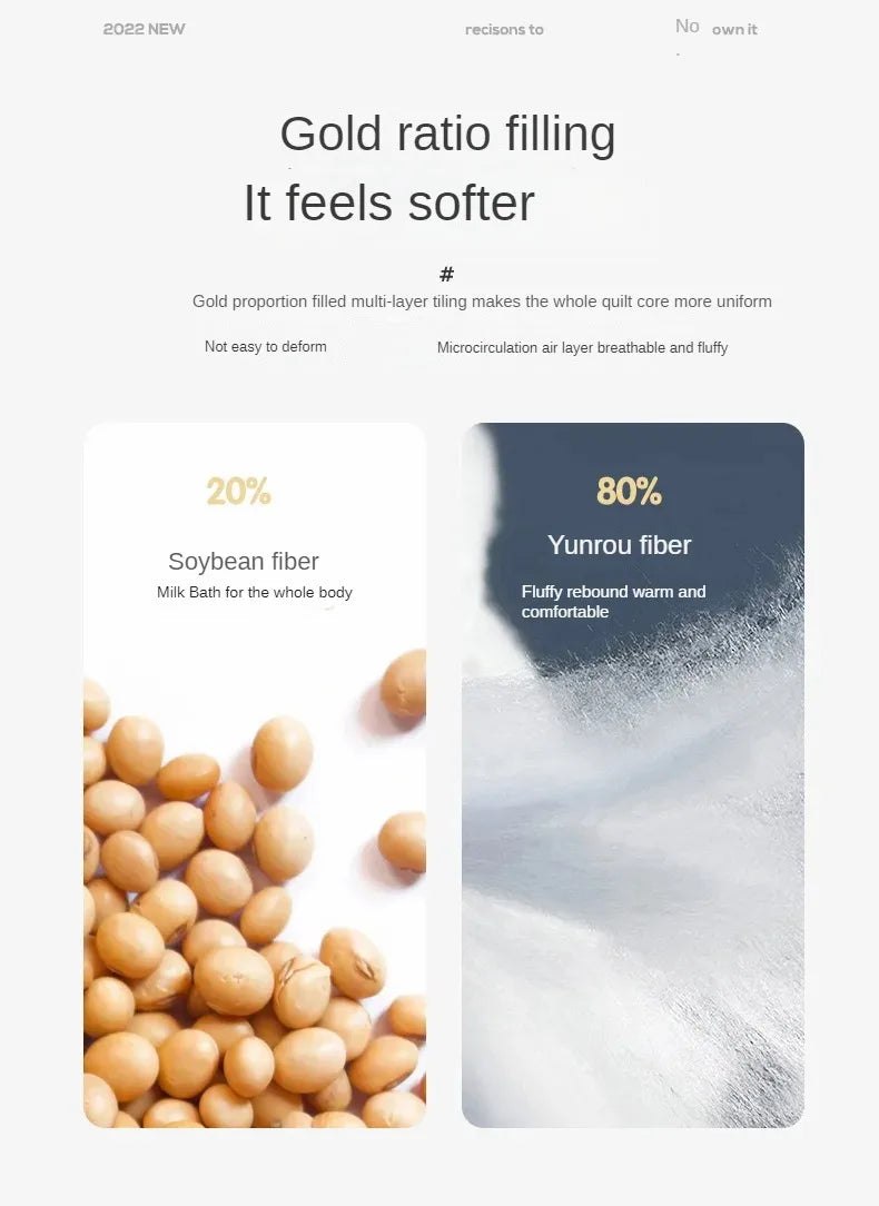 Pure Cotton Summer Cooling Duvet Four-Piece Set Lace Soybean Fiber Airable Cover