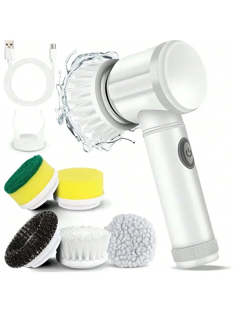 Xiaomi 5 in 1 Powerful Electric Cleaning Brush Spin Scrubber Brush Deep Cleaning with 5 Replaceable Heads For Bathroom Kitchen