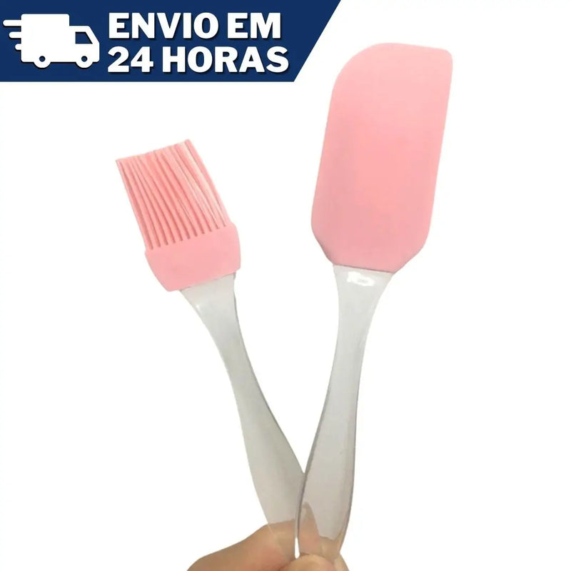 Mini Spatula and Silicone Brush Kitchen Non-stick Pan