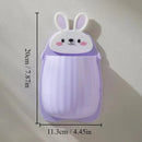 1pc Cute Rabbit Storage Rack No Punching Marking Required Makeup Brush Storage Box Bathroom Wall Mounted Toothbrush Holder
