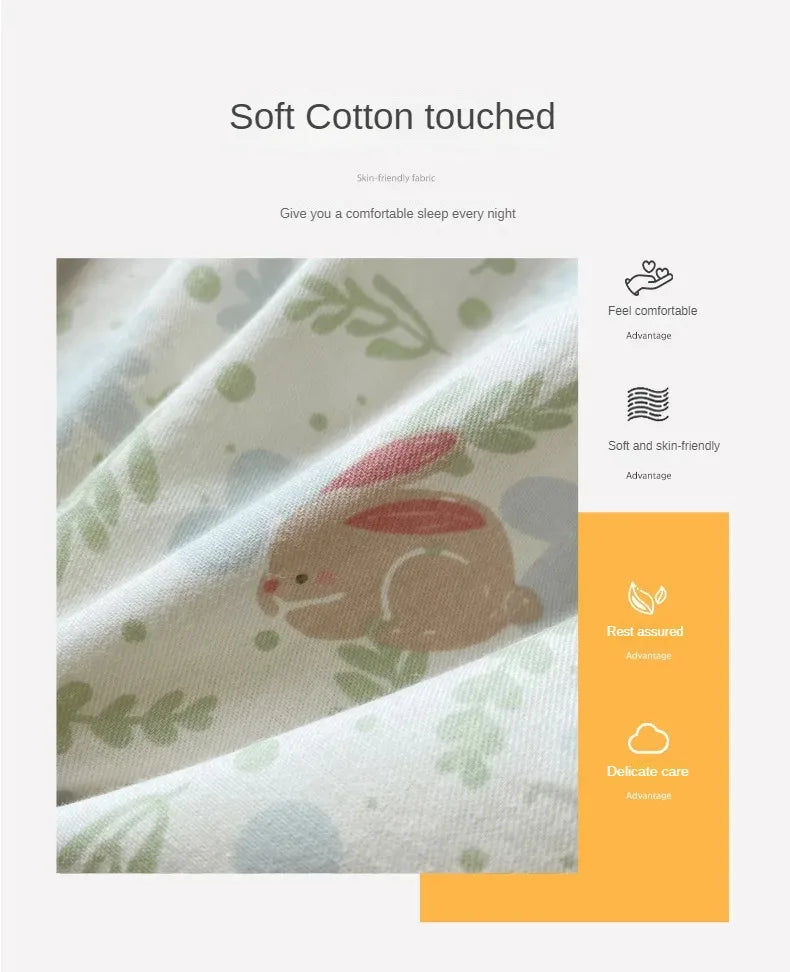 Pure Cotton Summer Cooling Duvet Four-Piece Set Lace Soybean Fiber Airable Cover