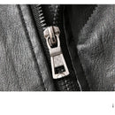 2025 new men's trendy coat leather jacket, PU jacket, black, light green optional, Asian size M-7XL