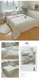 Pure Cotton Summer Cooling Duvet Four-Piece Set Lace Soybean Fiber Airable Cover
