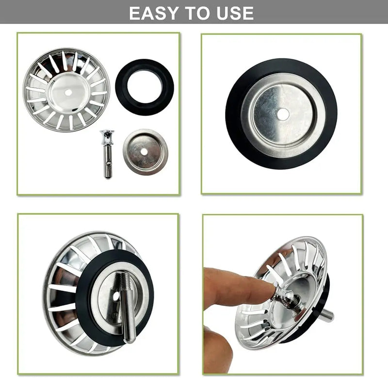 Kitchen Sink Sewer Strainer Basin Drain Stopper Stainless Steel Sink Waste Plug Filter Anti-clog Floor Drain Kitchen Accessories