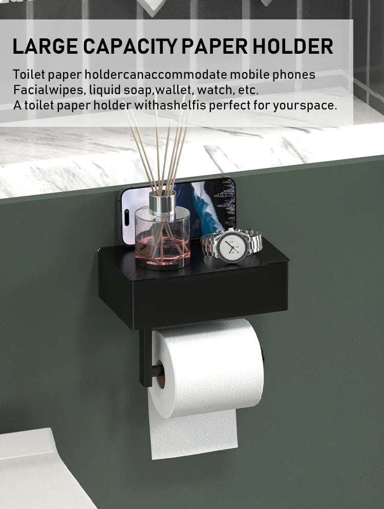 Tissue holder, non perforated toilet paper holder, bathroom privacy tissue box, roll paper holder, wet wipe box