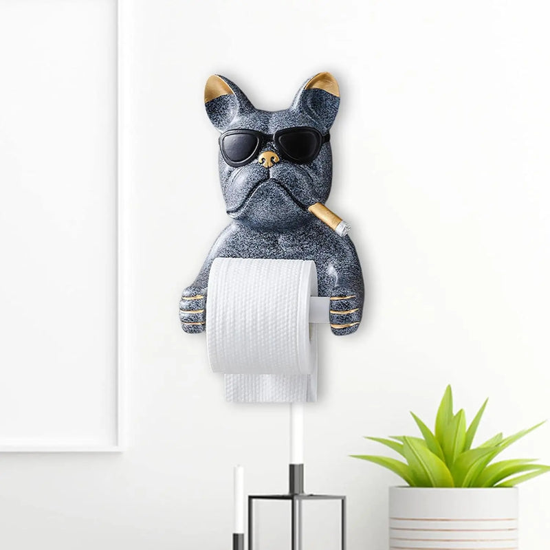 Sleek Dog Sculpture Paper Towel Holder for Modern Home Decor