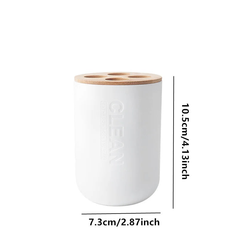 1pc Bathroom Accessories Washing Toothbrush Toothpaste Holder Liquid Soap Dispenser Box Pump Bottle Wash Toilet Brush Set