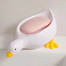 1PC Yellow Duck Shape Soap Box Cartoon Soap Dish Drainable Soap Holder Soap Container Soap Dish For Tray Bathroom Accessories