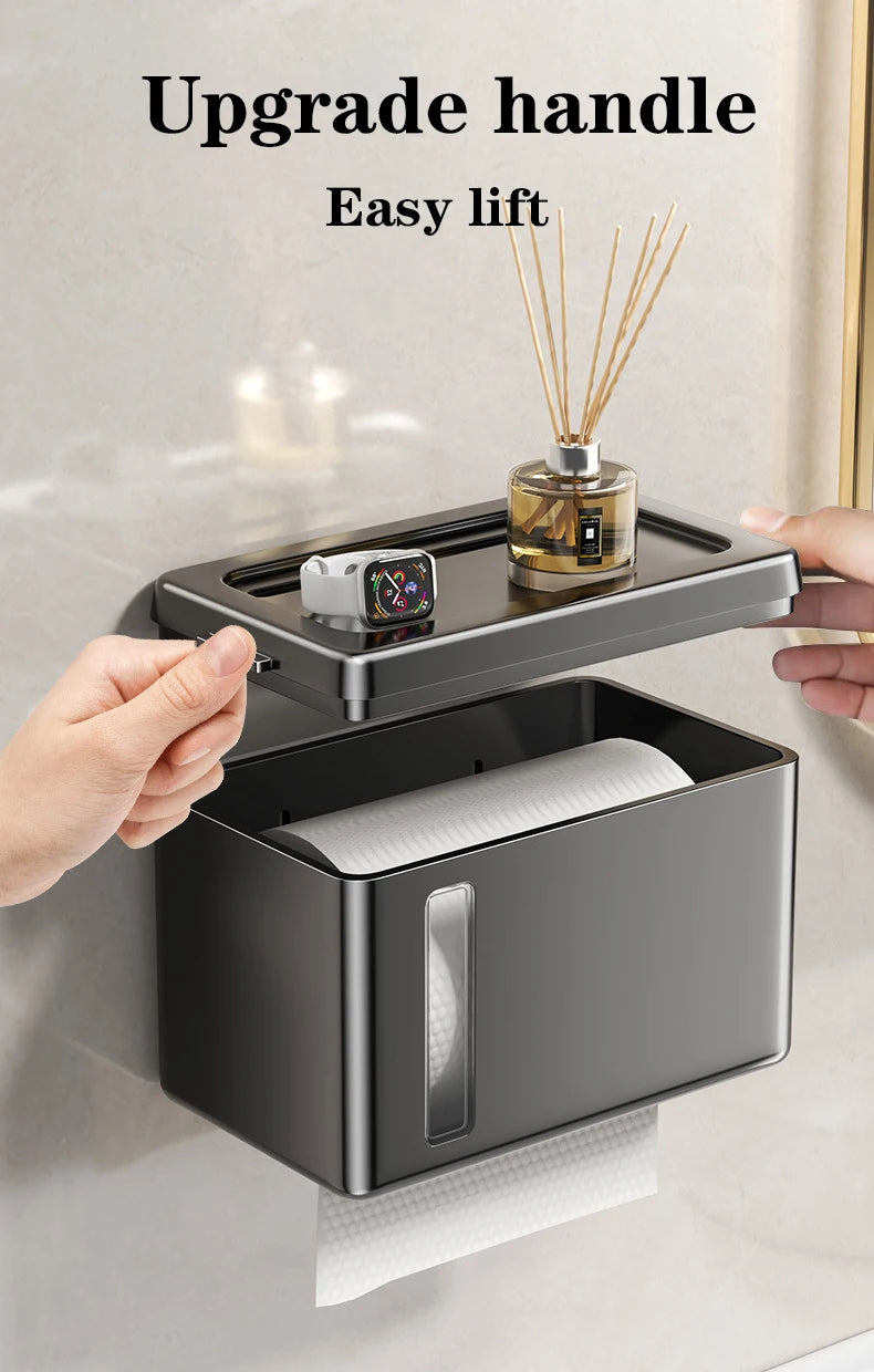 Bathroom Accessories Paper Towel Dispenser Wall Tissue Dispenser Paper Towel Holder Punch Free Towel Dispenser for Toilet