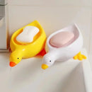 Duck Shape Soap Box Cartoon Soap Dish Drainable Storage Holder Soap Container Storage Dish Household Bathroom Accessories