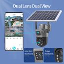 8MP 4K WiFi Solar Camera Outdoor Wireless CCTV Surveillance Camera With Solar Panel Dual Lens PTZ IP Cam Security Protection