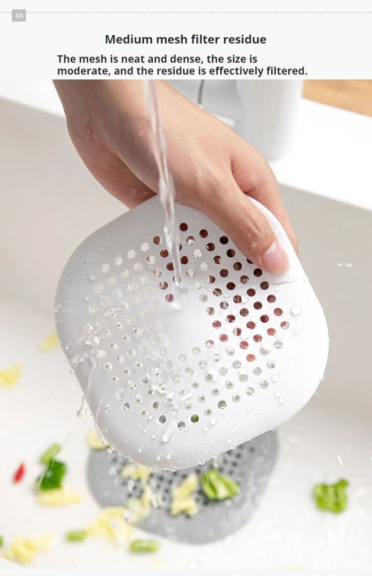 Esgoto com ventosa, tapete de drenagem de piso, cozinha, banheiro, filtro de cabelo antientupimento