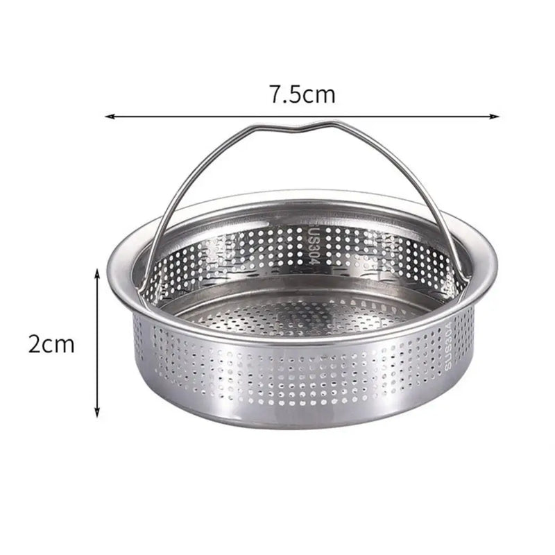 Stainless Steel Kitchen Sink Strainer Plug Close Hole Basin Sink Drain Filter Basket With Handle Drain Kitchen Accessories