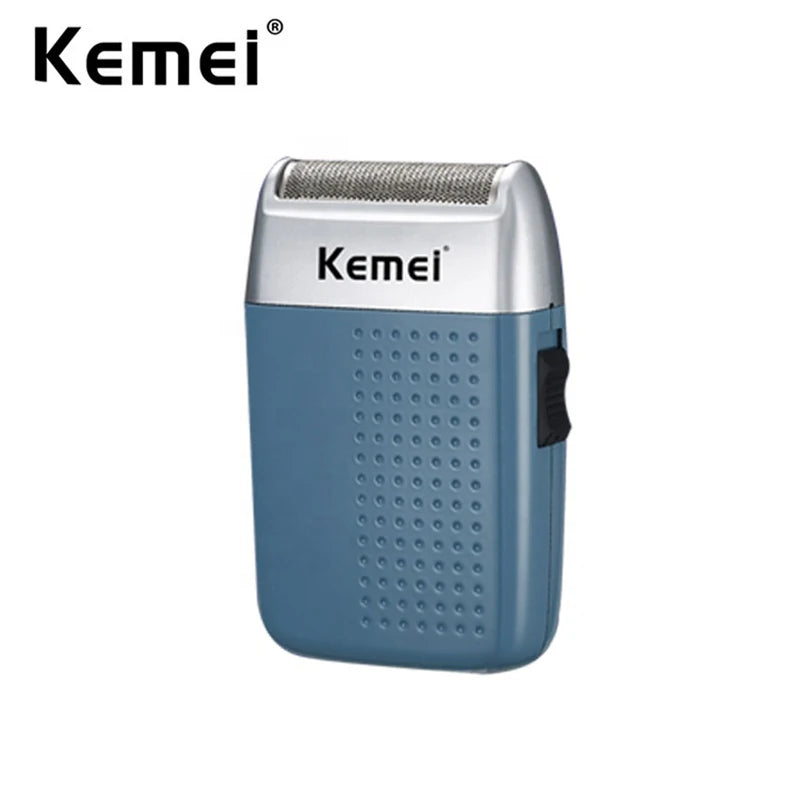 Kemei Mobile Electric Foil Shaver Mini Rechargeable Cordless Travel Razor Portable One Blade Wet and Dry Shaving Machine for Men