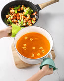 2Pcs Thick Silicone Oven Gloves Heat Resistant Anti-Scald Gloves for Cooking Pinch Grips Pot Holder Silicone Kitchen Accessories