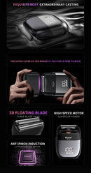 Kemei T82 Professional Waterproof Electric Shaver Rechargeable Shaving Machine for Men Digital Display Beard Trimmer Mini Razor