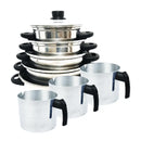 5 Pieces Cooker Set Kit + 3 Pieces Polished Mugs Set