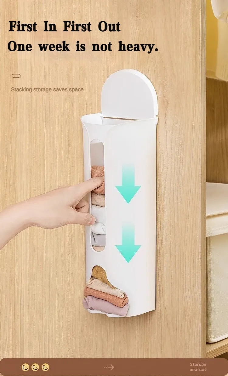 Kitchen Plastic Bag Holder Organizer Wall Hanging Garbage Bag Storage Box Bathroom Trash Bag Bucket Dispenser Kitchen Accessory