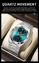 UTHAI Men Watch Light Luxury Brand Stainless Steel Double Calendar Waterproof Male Business Leisure Fashion Quartz Clock Watches