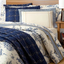 Coordinated Kit 07 PIECES Duvet + Set Bed Sheet Porcelain Couple Queen Cotton 180 Yarn Luxury