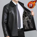 Winter new Haining leather leather jacket male middle-aged dad installed sheepskin casual big yards leather jacket coat padded