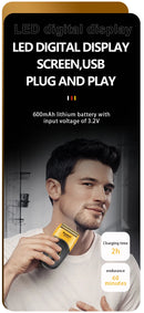 Kemei KM-T370 Shaving Machine Men Beard Trimmer Professional Waterproof Electric Foil Shaver Barber 3 Blades USB Charging Razor