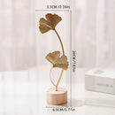 1pcs Golden Ginkgo Leaf Feather Metal Model Figurines Manual Desktop Crafts Ornaments Photo Props Statues Sculptures Home Decor