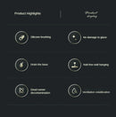 Escova de banheiro de silicone de luxo para parede com suporte