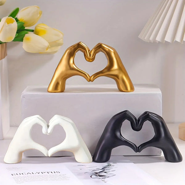 Resin Love Gesture Statues Sculptures Desktopts Office Home Decoration