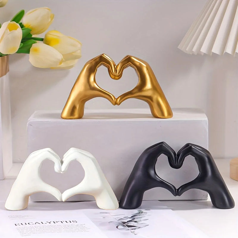 Resin Love Gesture Statues Sculptures Desktopts Office Home Decoration