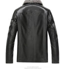 Leather Jacket Men Coats 2024 Brand High Quality PU Outerwear Men Business Winter Faux Fur Male Jacket Fleece
