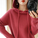 Hooded Sweater Woman Autumn Winter Long Sleeve Warm Bottoming Shirt Solid Casual Pullovers Knit Tops Korean Fashion Jumper 2025