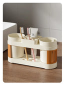 New Bathroom Toothbrush Toothpaste Shelf Simple Advanced All-in-one Toothbrush Mouthwash Cup Bathroom Wash Set Cup Holder