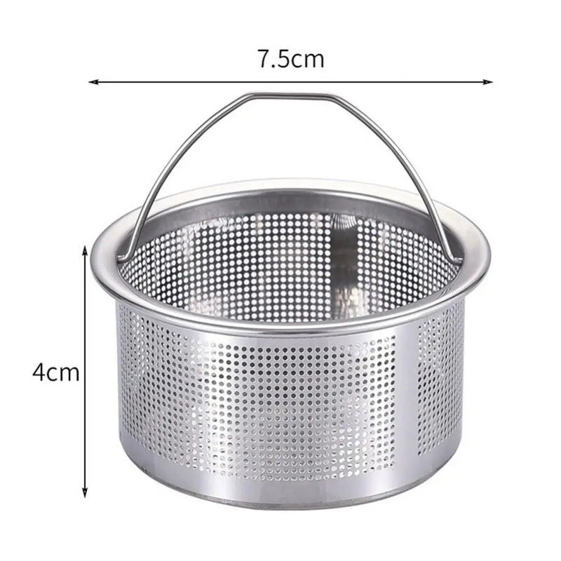 Stainless Steel Kitchen Sink Strainer Plug Close Hole Basin Sink Drain Filter Basket With Handle Drain Kitchen Accessories