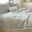 Pure Cotton Summer Cooling Duvet Four-Piece Set Lace Soybean Fiber Airable Cover