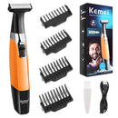 Kemei KM-1910 Waterproof Electric Shaver Eyebrow Trimmer USB Rechargeable Razor Men's Beard Trimmer Shaving Machine for Men