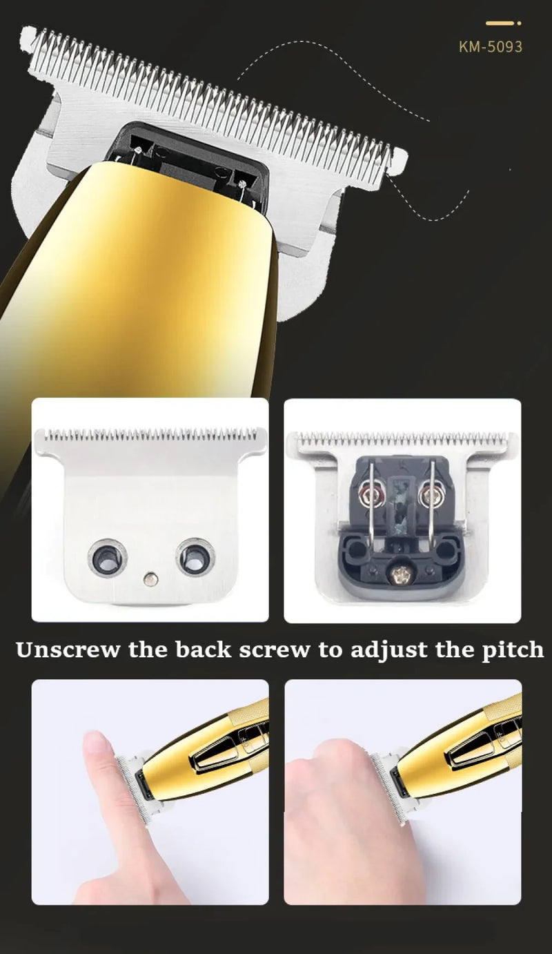 Kemei Tx1 Full Metal Electric Shaver for Men Hair Beard Electric Razor Bald Head Shaving Machine Finishing Fades Rechargeable