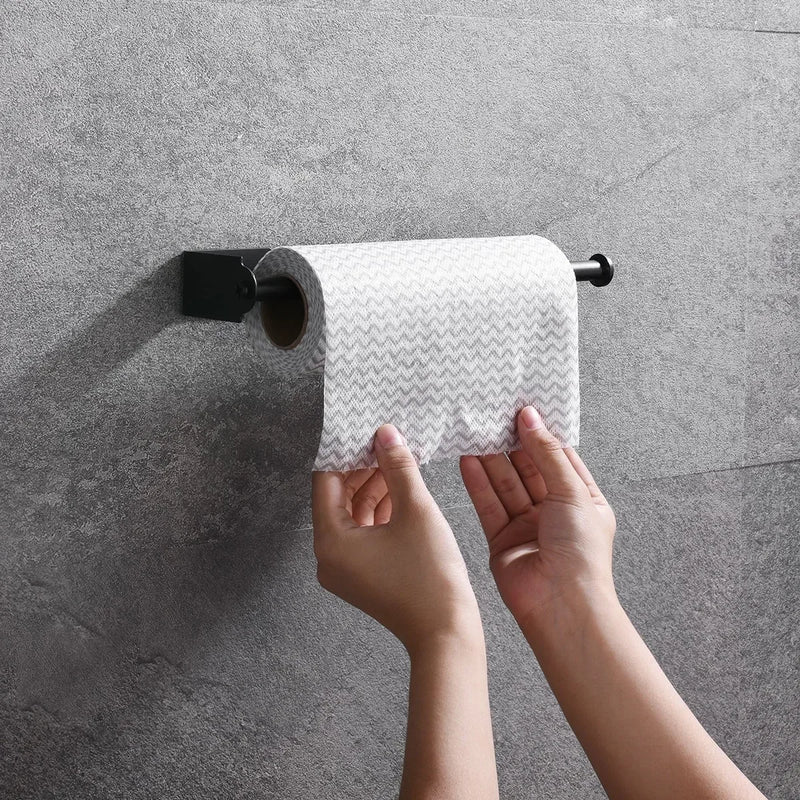 No Punching Toilet Paper Holder Self Adhesive Toilet Roll Paper Holders Bathroom Kitchen Paper Roll Holder Bath Towel Holder