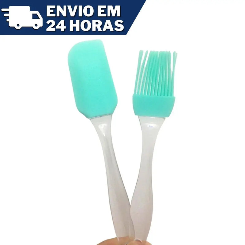 Mini Spatula and Silicone Brush Kitchen Non-stick Pan