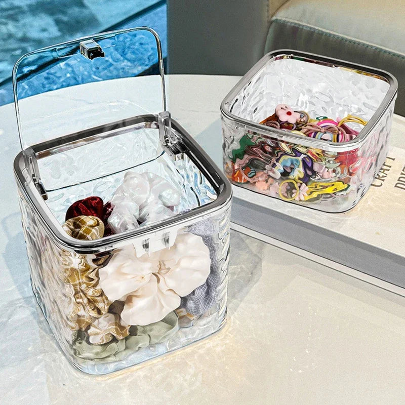 Storage Box Organizer Boxes Bathroom Accessories Jewelry Makeup Stationery For Home Desktop Hair Clip, Hair Loop Organization