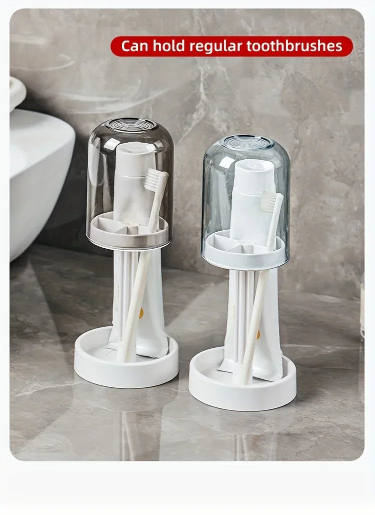 Suporte para escova de dentes com tampa de poeira,