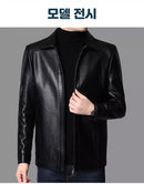 Winter new Haining leather leather jacket male middle-aged dad installed sheepskin casual big yards leather jacket coat padded