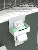Tissue holder, non perforated toilet paper holder, bathroom privacy tissue box, roll paper holder, wet wipe box