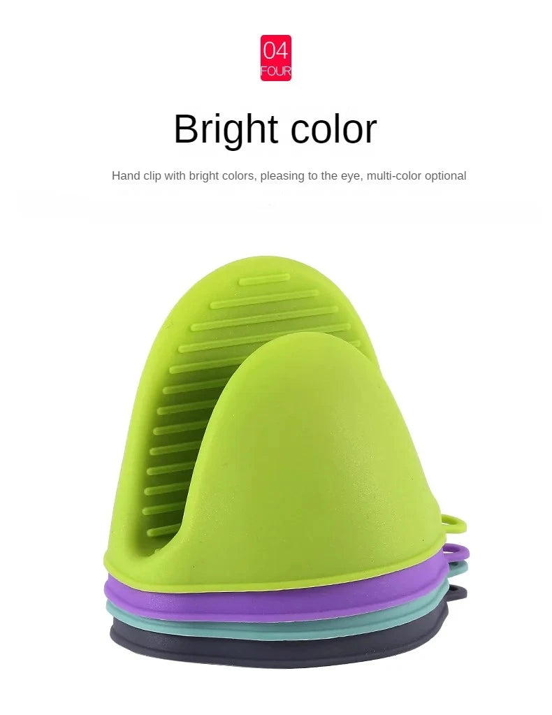 1PC Thick Silicone Oven Gloves Heat Resistant Anti-Scald Gloves for Cooking Pinch Grips Pot Holder Silicone Kitchen Accessories