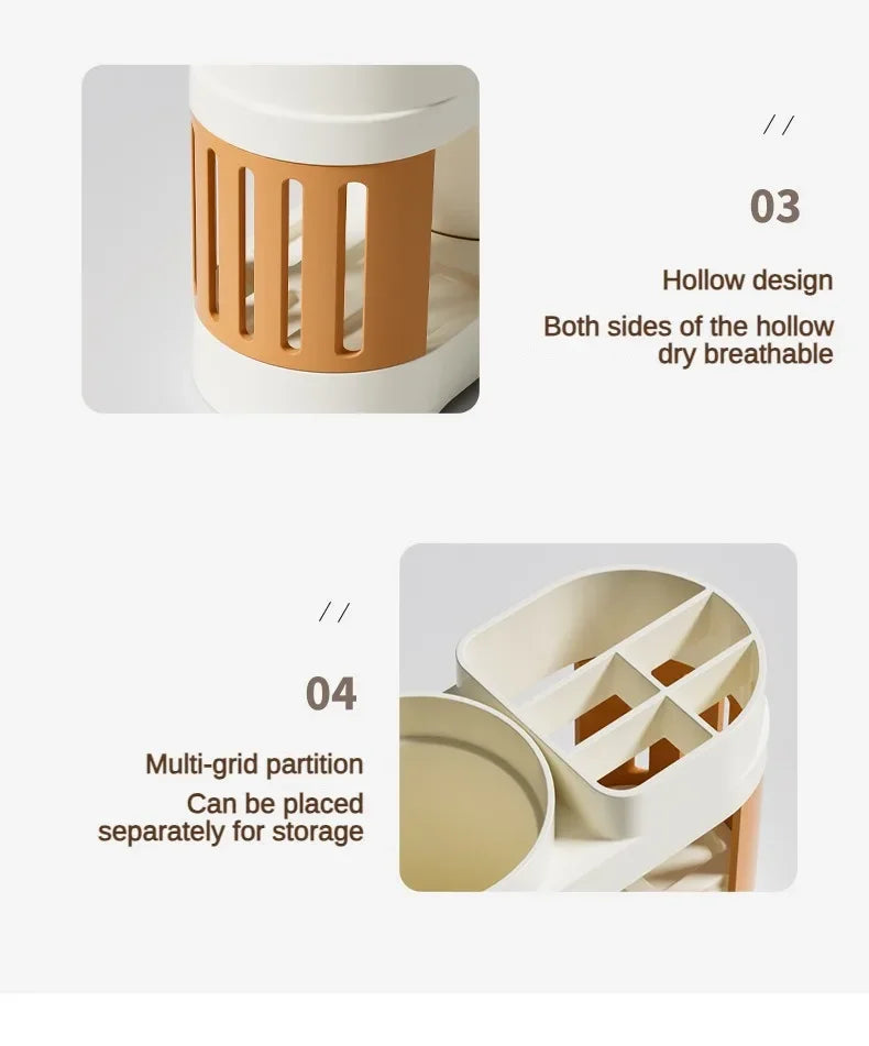 New Bathroom Toothbrush Toothpaste Shelf Simple Advanced All-in-one Toothbrush Mouthwash Cup Bathroom Wash Set Cup Holder