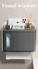 Bathroom Accessories Paper Towel Dispenser Wall Tissue Dispenser Paper Towel Holder Punch Free Towel Dispenser for Toilet